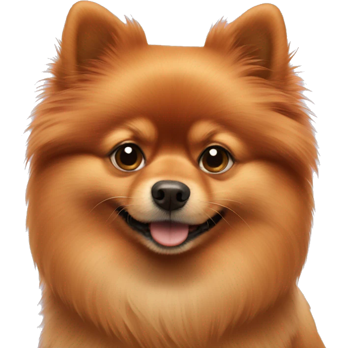 The red-haired Pomeranian emoji