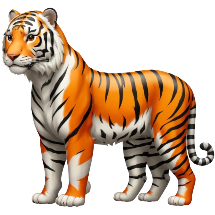 White tiger fullbody emoji