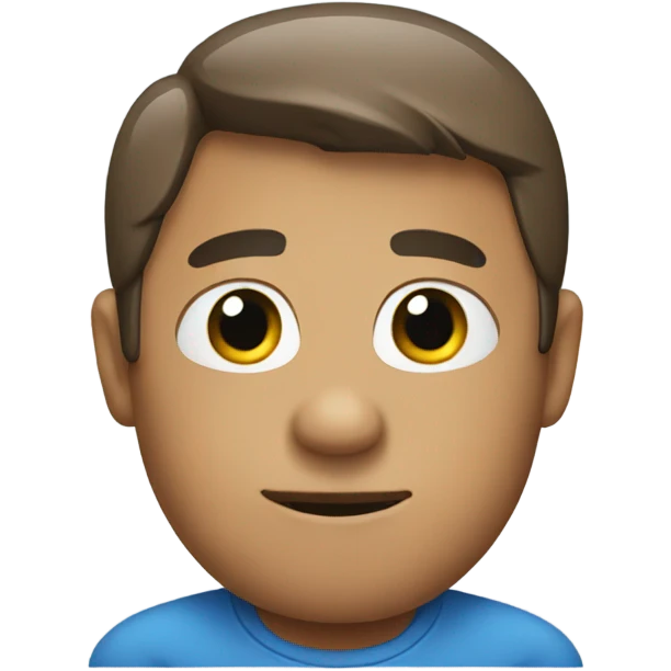 Emoji with blue shirt  emoji