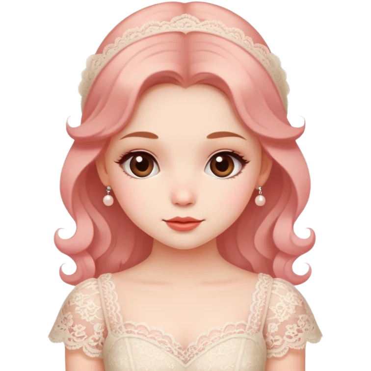 Cute coquette girl emoji