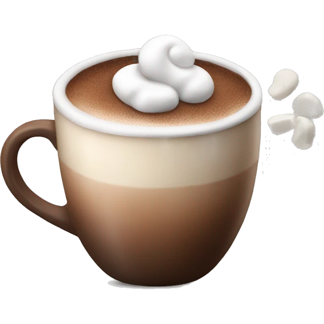 Hot coco with marshmallow  emoji