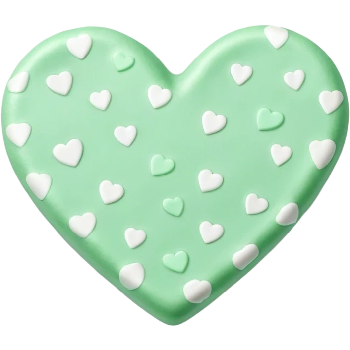 Heart shaped mint chip  emoji