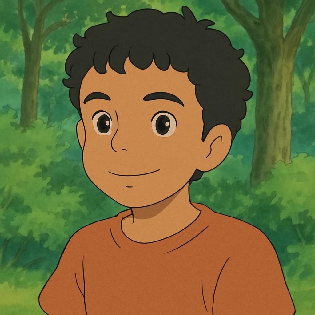 character emoji with tan skin and short black curly hair emoji