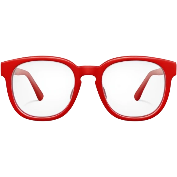 red glasses without a face, just the glasses emoji
