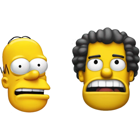 Homer simpson and Bart simpson emoji