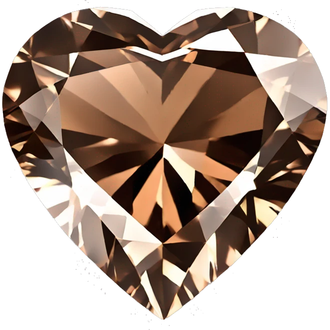 Heart shaped 56-carat brown diamond emoji
