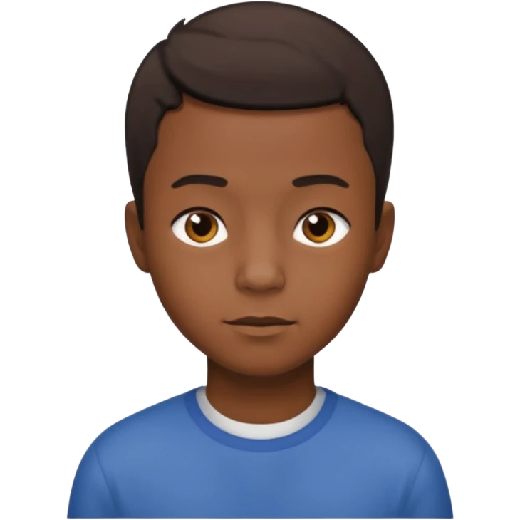 black boy with short hair  emoji