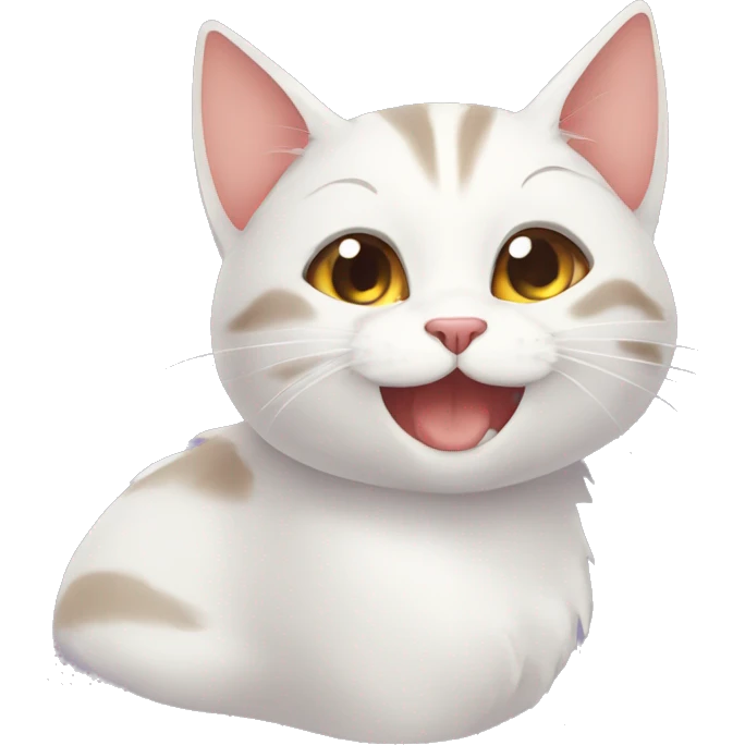 cute cat smile to sirin emoji