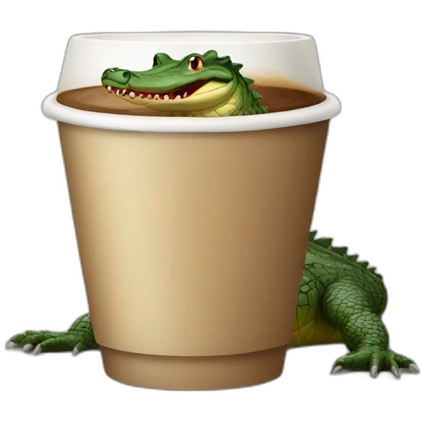 coffee crocodile emoji