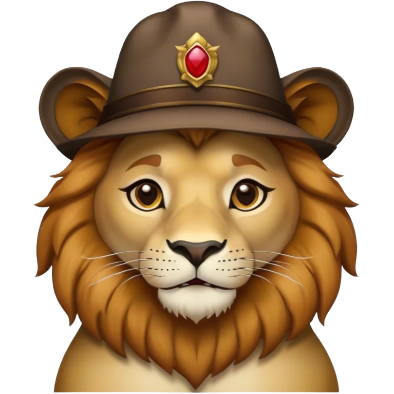 Lion with hat emoji
