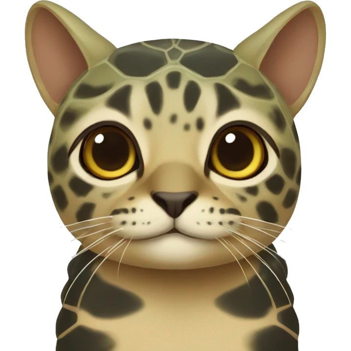 Une tortue sur un chat emoji