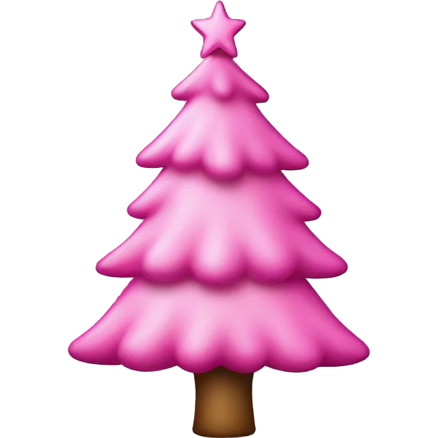 Pink Christmas tree emoji