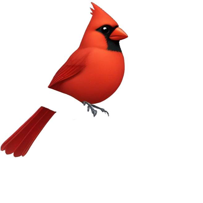 Cardinal in tree in winter emoji