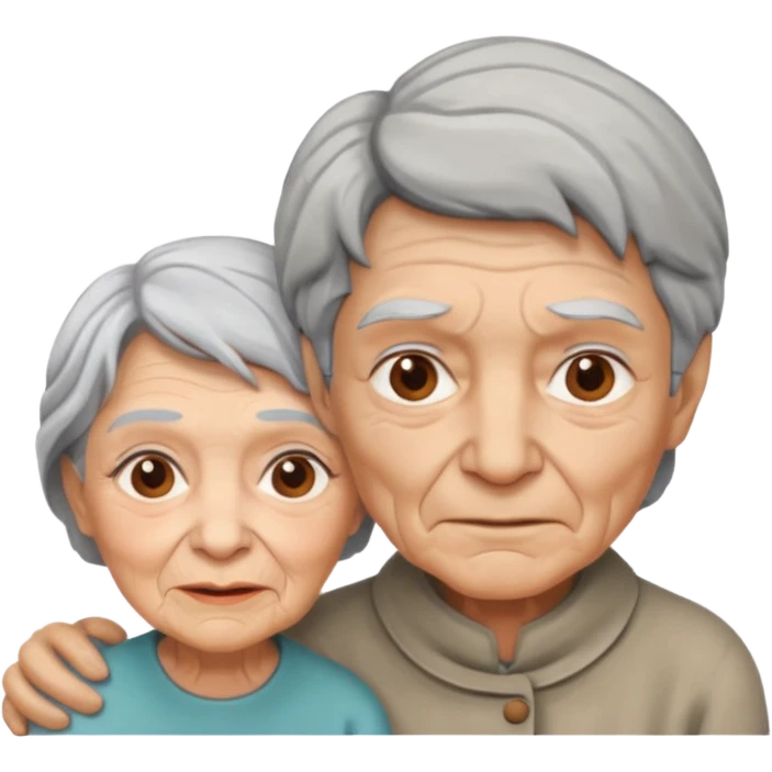 lo mismo que estas haciendo solo coloca alado de la abuela un hombre joven  emoji