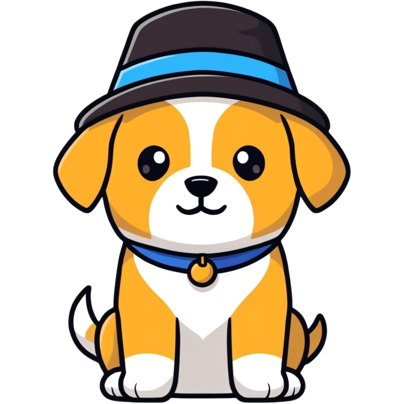 Dog wearing a hat  emoji