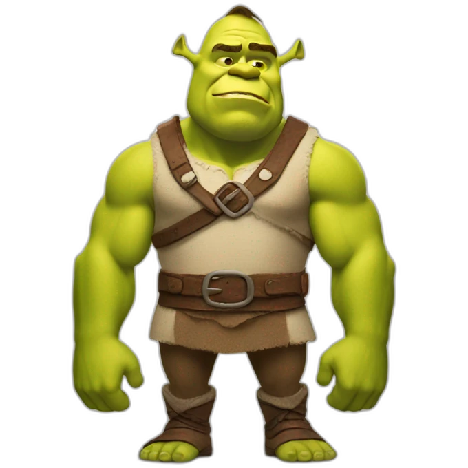 shrek muscular standing emoji