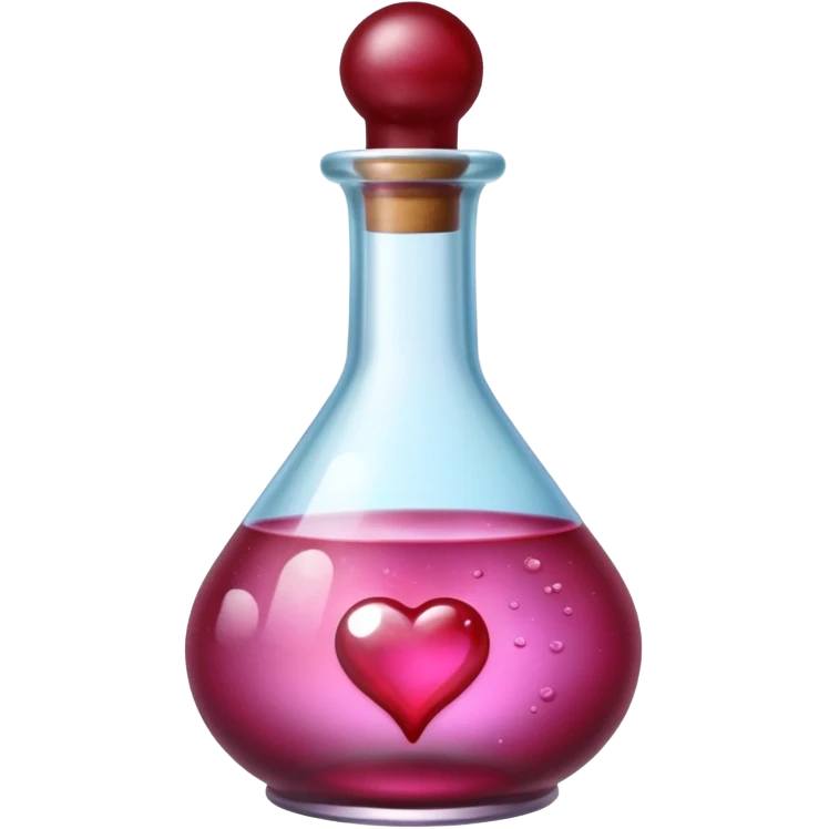 burgundy red love potion emoji