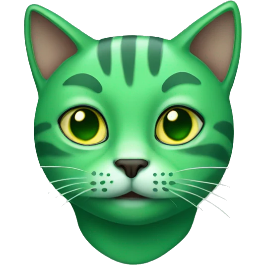 Green cat  emoji