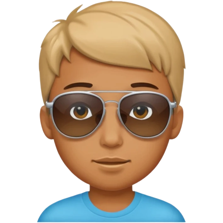 boy sunglasses on upper head emoji