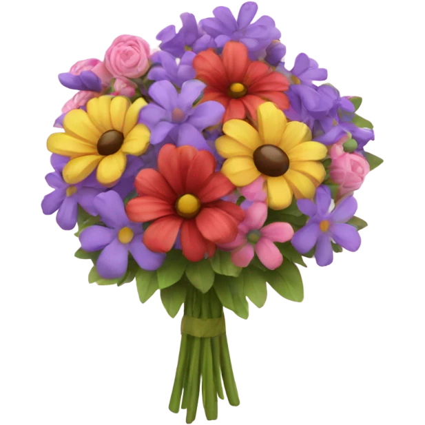 Beautiful bouquet of flowers emoji