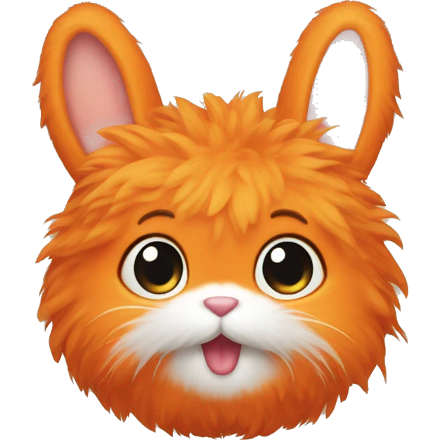 Fluffy orange bunny emoji