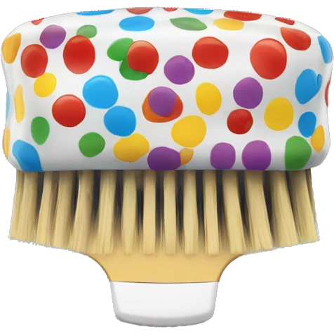 clown hairbrush  emoji