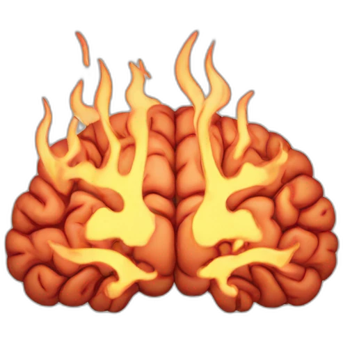 burning brain emoji