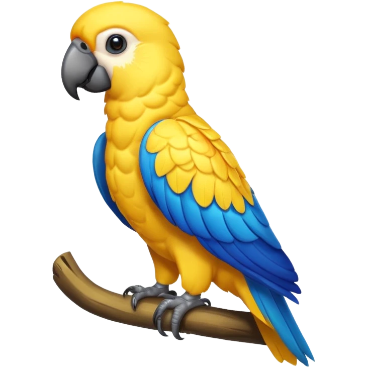 Pappagallo giallo e blu emoji
