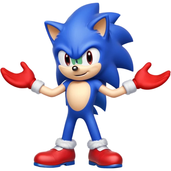 sonic the hedgehog standing straight  emoji