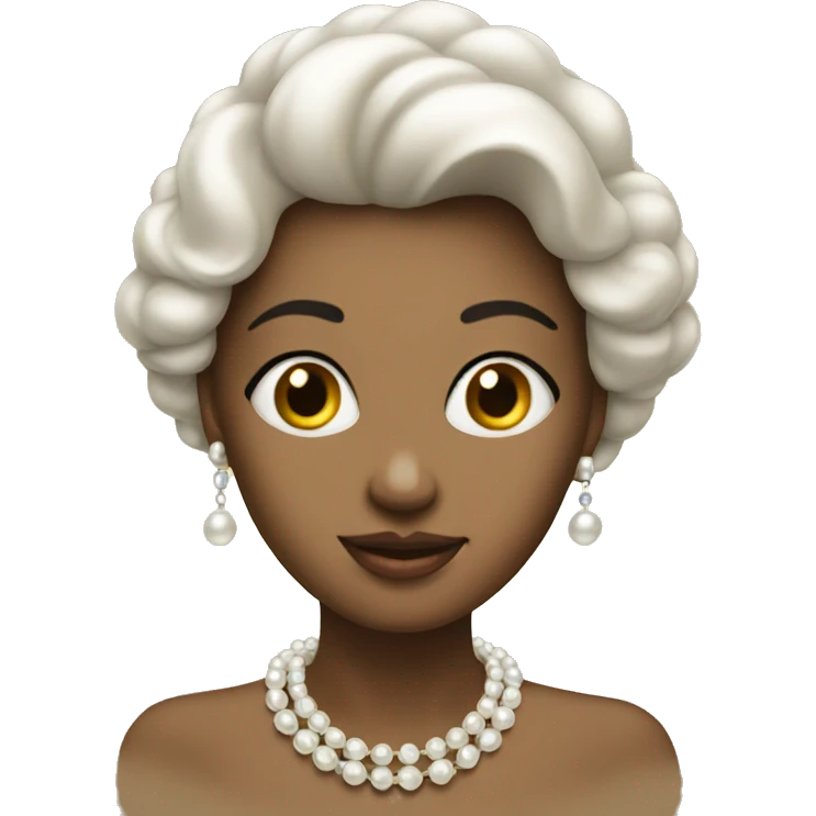 a lady with pearl necklace  emoji