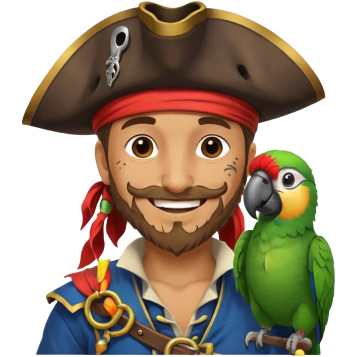 pirate and parrot emoji