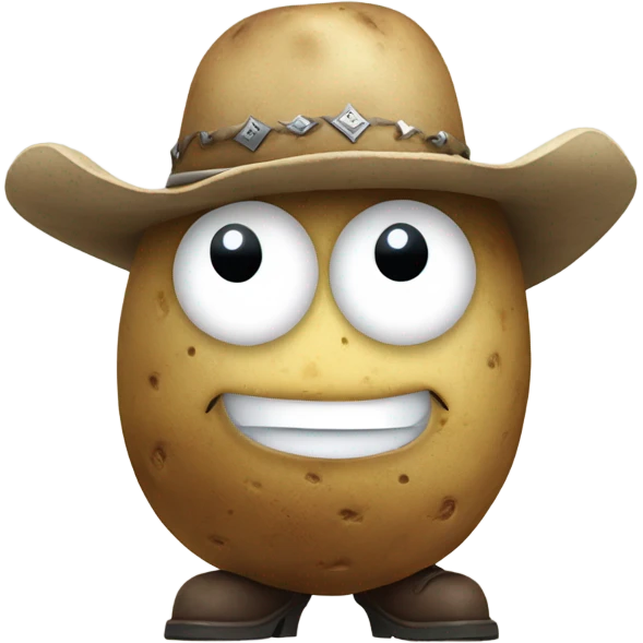 Cowboy potato emoji