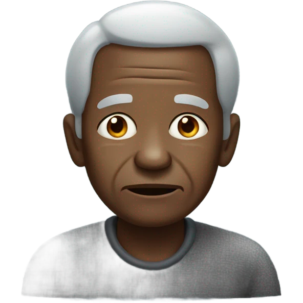Old black man shaking his head in disappointment. emoji