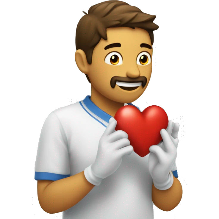 Pato sosteniendo un corazon que ponga te amo  emoji