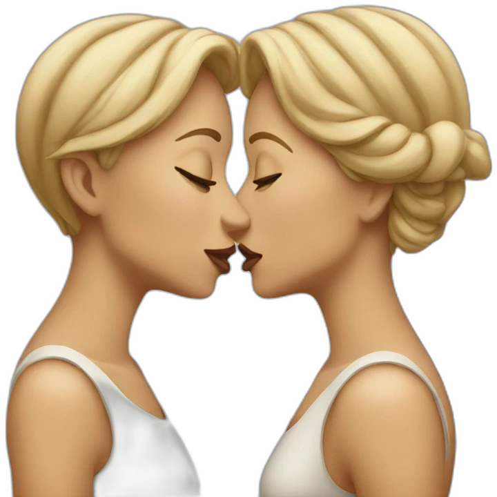 Two women kiss emoji