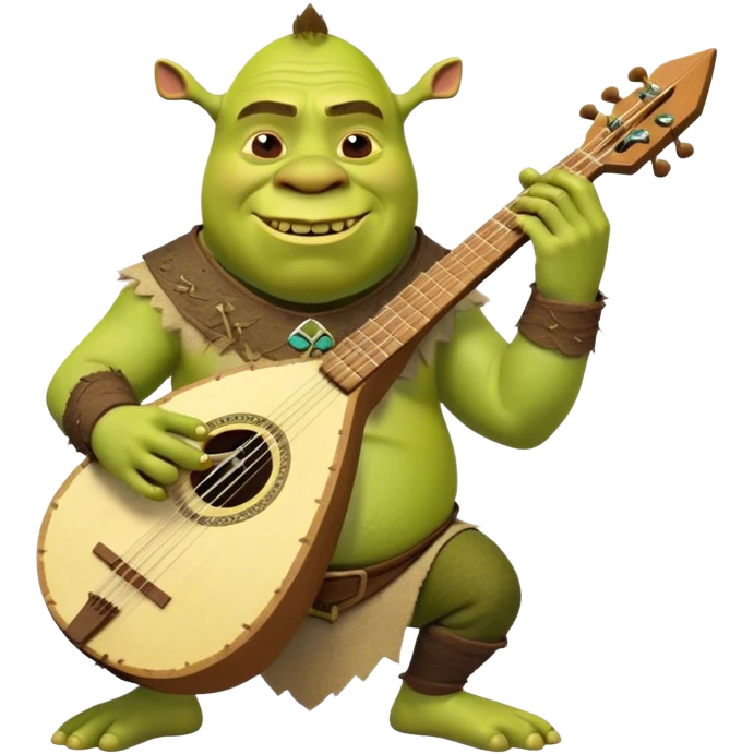 Shrek playing balalaika emoji