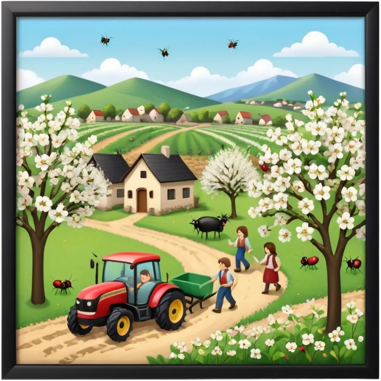 садок вишневий коло хати, хрущі над вишнями гудуть. плугатарі з плугами йдуть. співають ідучи дівчата, а матері вечерять ждуть emoji