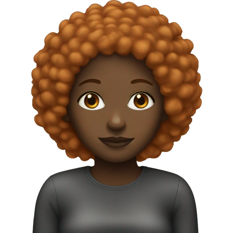 Black girl with ginger Afro  emoji
