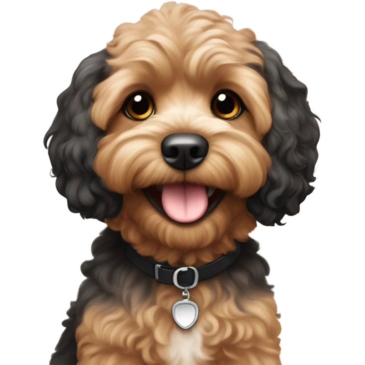 Black and Tan coloured Cavoodle emoji