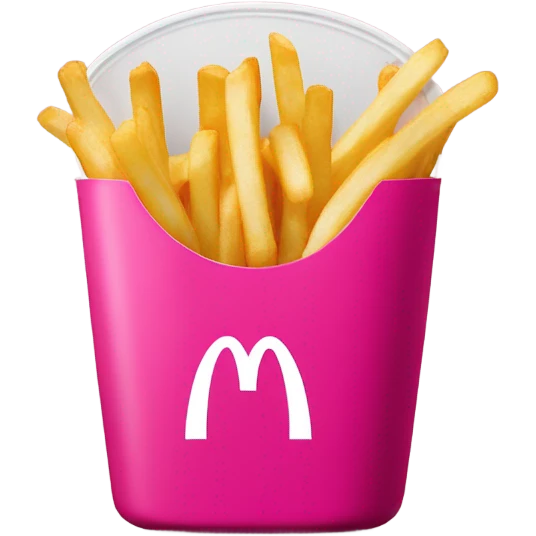 Pink mcdonalds french fries emoji