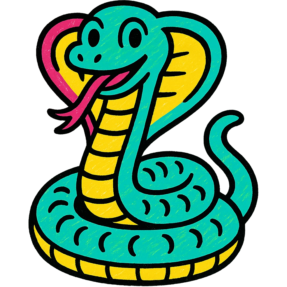 Green cobra emoji