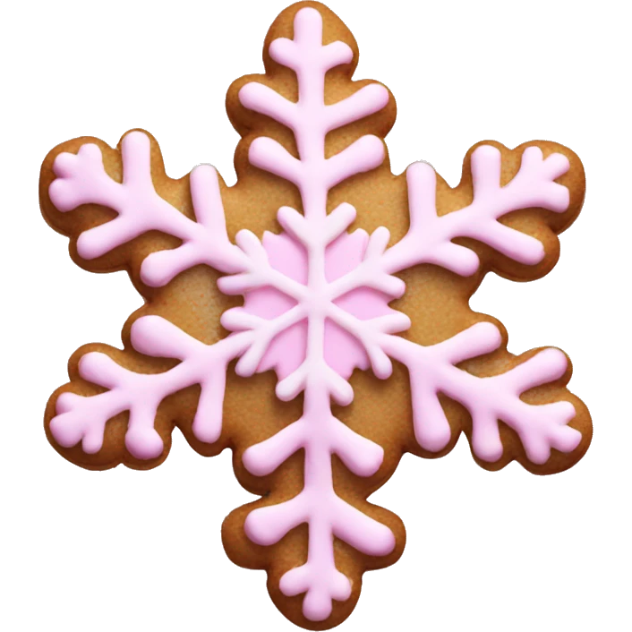 pink snowflake cookie  emoji
