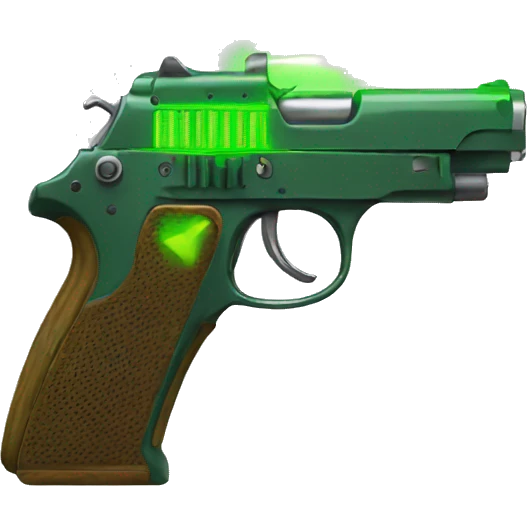Pistola verde con laser emoji