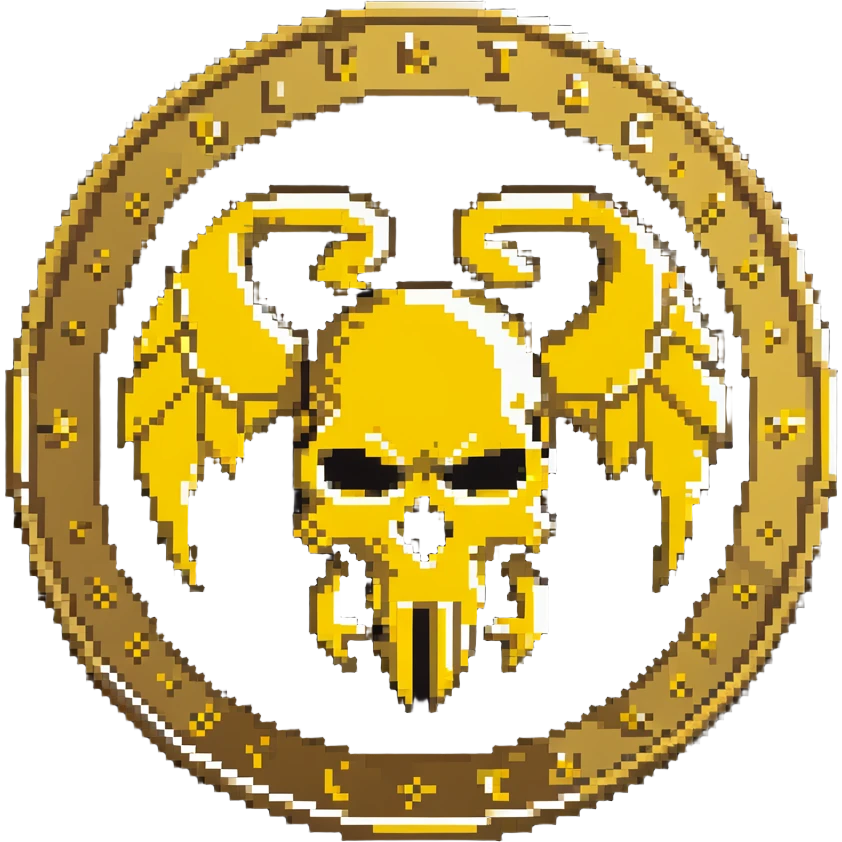 Wu-Tang Clan logo on a gold coin emoji