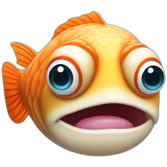 puffper faced fish face man  emoji
