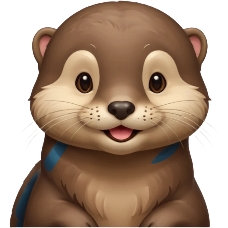 a flirty otter winking emoji
