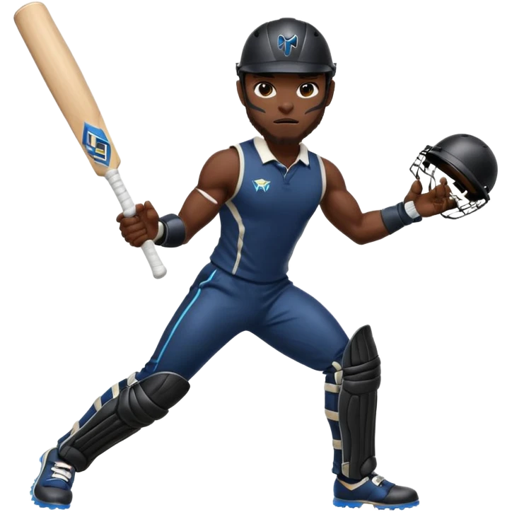 Black Panther in cricket emoji