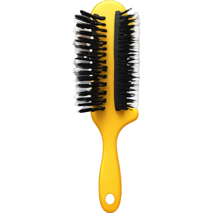 Hairbrush with eyes and legs walking down the street  emoji