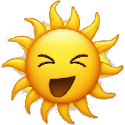 The sun throwing up emoji