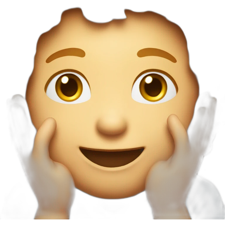 Smiling Face with Open Hands on Apple iOS 17.4 emoji
